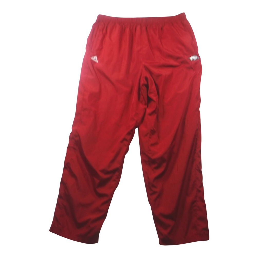 Adidas Climalite Men 3X Red Arkansas Razorbacks Track‎ Pants Baggy Y2K Zip Ankle
